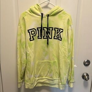 PINK Victoria's Secret Yellow Hoodie, EXCELLENT condition, oversized size Small